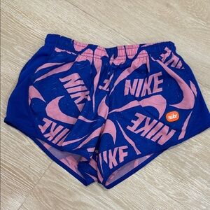 Nike Girls's Athletic Shorts in Blue and Pink